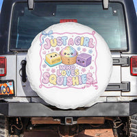 Just A Girl Who Loves Squishies Spare Tire Cover Squishy Lovers Kawaii Dumpling Graphic Coquette Bow Girls