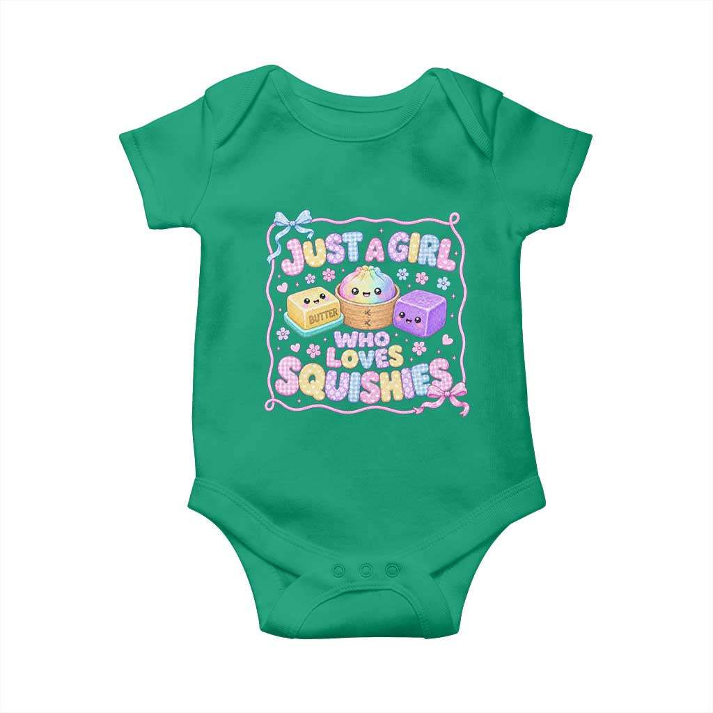 Just A Girl Who Loves Squishies Baby Onesie Squishy Lovers Kawaii Dumpling Graphic Coquette Bow Girls
