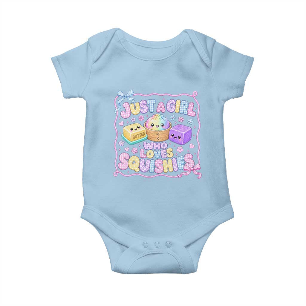 Just A Girl Who Loves Squishies Baby Onesie Squishy Lovers Kawaii Dumpling Graphic Coquette Bow Girls