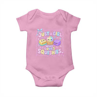 Just A Girl Who Loves Squishies Baby Onesie Squishy Lovers Kawaii Dumpling Graphic Coquette Bow Girls