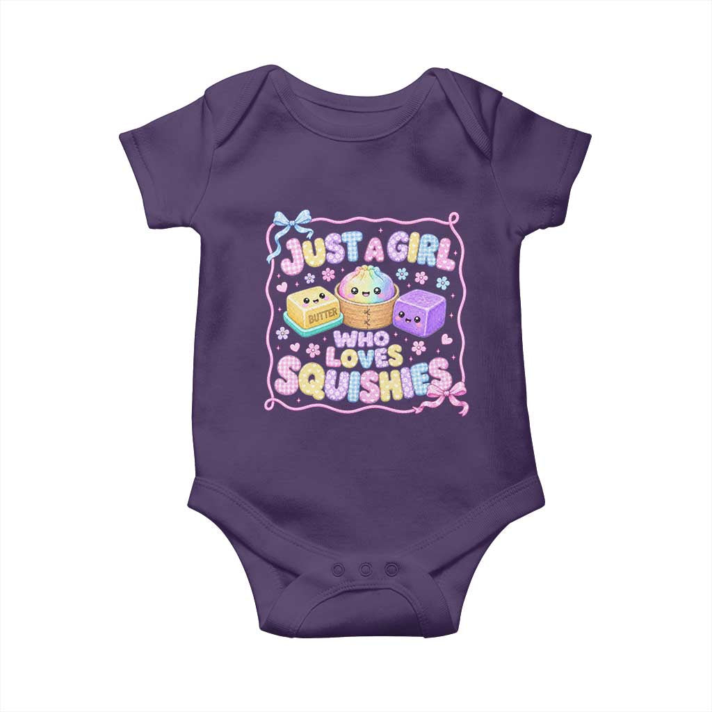 Just A Girl Who Loves Squishies Baby Onesie Squishy Lovers Kawaii Dumpling Graphic Coquette Bow Girls