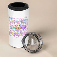 Just A Girl Who Loves Squishies 4 in 1 Can Cooler Tumbler Squishy Lovers Kawaii Dumpling Graphic Coquette Bow Girls