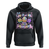 Just A Girl Who Loves Squishies Hoodie Squishy Lovers Kawaii Dumpling Graphic Coquette Bow Girls