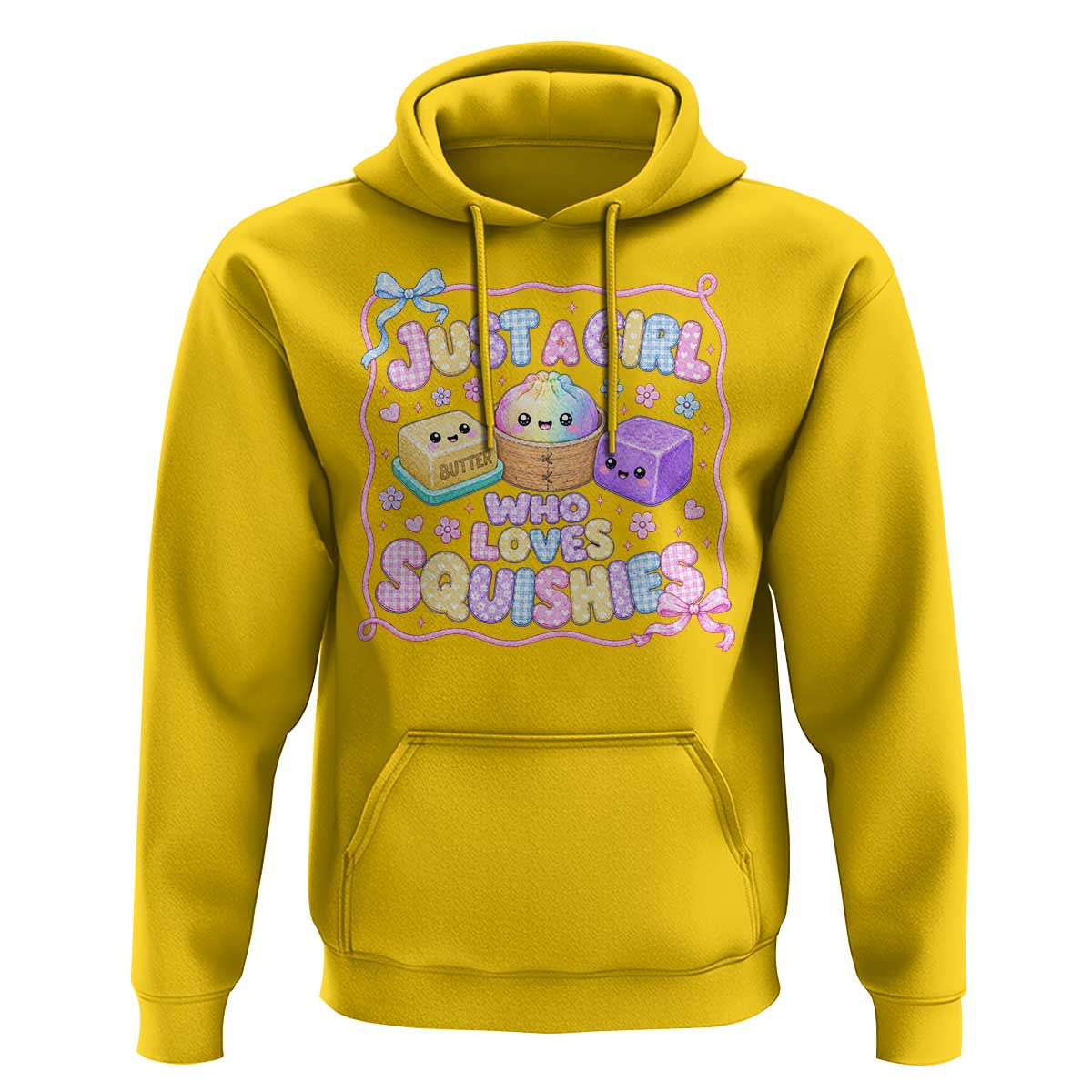 Just A Girl Who Loves Squishies Hoodie Squishy Lovers Kawaii Dumpling Graphic Coquette Bow Girls