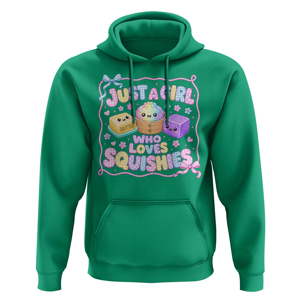 Just A Girl Who Loves Squishies Hoodie Squishy Lovers Kawaii Dumpling Graphic Coquette Bow Girls
