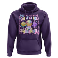 Just A Girl Who Loves Squishies Hoodie Squishy Lovers Kawaii Dumpling Graphic Coquette Bow Girls
