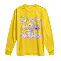Just A Girl Who Loves Squishies Long Sleeve Shirt Squishy Lovers Kawaii Dumpling Graphic Coquette Bow Girls