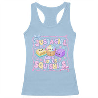 Just A Girl Who Loves Squishies Racerback Tank Top Squishy Lovers Kawaii Dumpling Graphic Coquette Bow Girls