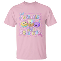 Just A Girl Who Loves Squishies T Shirt Squishy Lovers Kawaii Dumpling Graphic Coquette Bow Girls