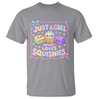 Just A Girl Who Loves Squishies T Shirt Squishy Lovers Kawaii Dumpling Graphic Coquette Bow Girls