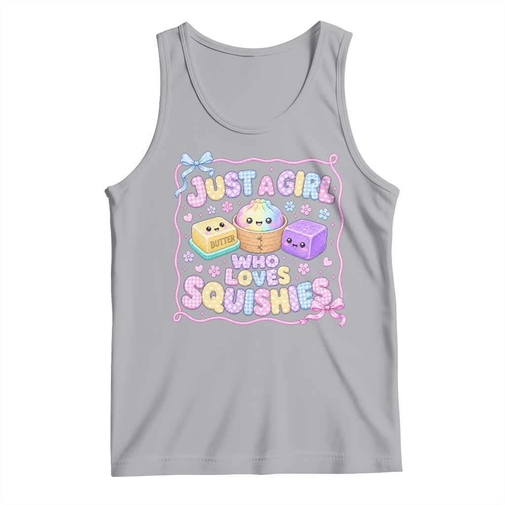 Just A Girl Who Loves Squishies Tank Top Squishy Lovers Kawaii Dumpling Graphic Coquette Bow Girls