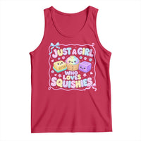 Just A Girl Who Loves Squishies Tank Top Squishy Lovers Kawaii Dumpling Graphic Coquette Bow Girls
