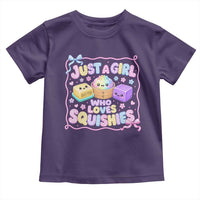 Just A Girl Who Loves Squishies Toddler T Shirt Squishy Lovers Kawaii Dumpling Graphic Coquette Bow Girls