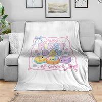 Happy First Day Of School Cute Kawaii Squishy Back To School Graphic Throw Blanket