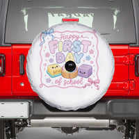 Happy First Day Of School Cute Kawaii Squishy Back To School Graphic Spare Tire Cover