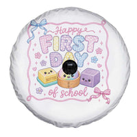 Happy First Day Of School Cute Kawaii Squishy Back To School Graphic Spare Tire Cover