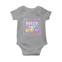 Happy First Day Of School Cute Kawaii Squishy Back To School Graphic Baby Onesie