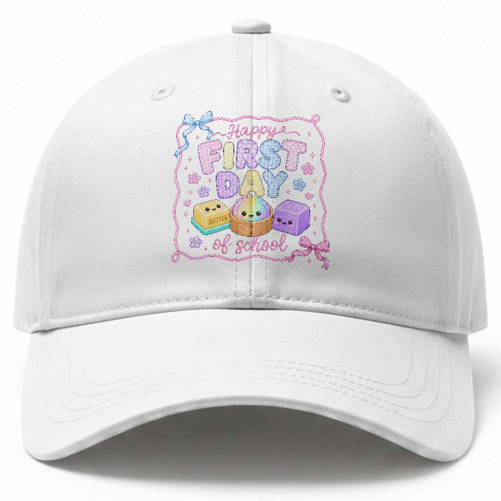 Happy First Day Of School Cute Kawaii Squishy Back To School Graphic Baseball Cap