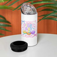 Happy First Day Of School Cute Kawaii Squishy Back To School Graphic 4 in 1 Can Cooler Tumbler