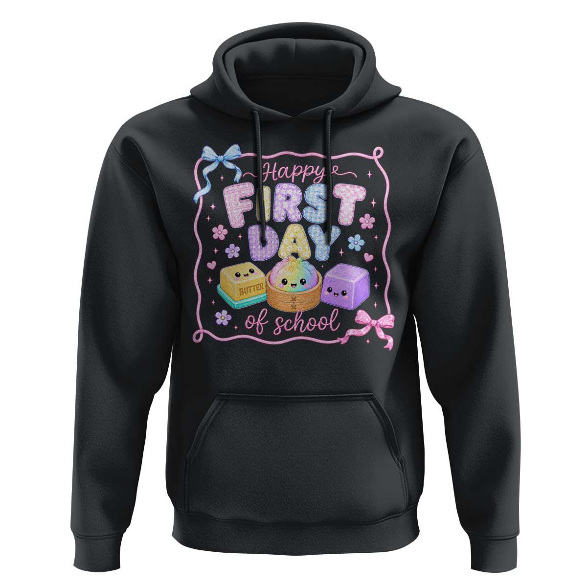 Happy First Day Of School Cute Kawaii Squishy Back To School Graphic Hoodie