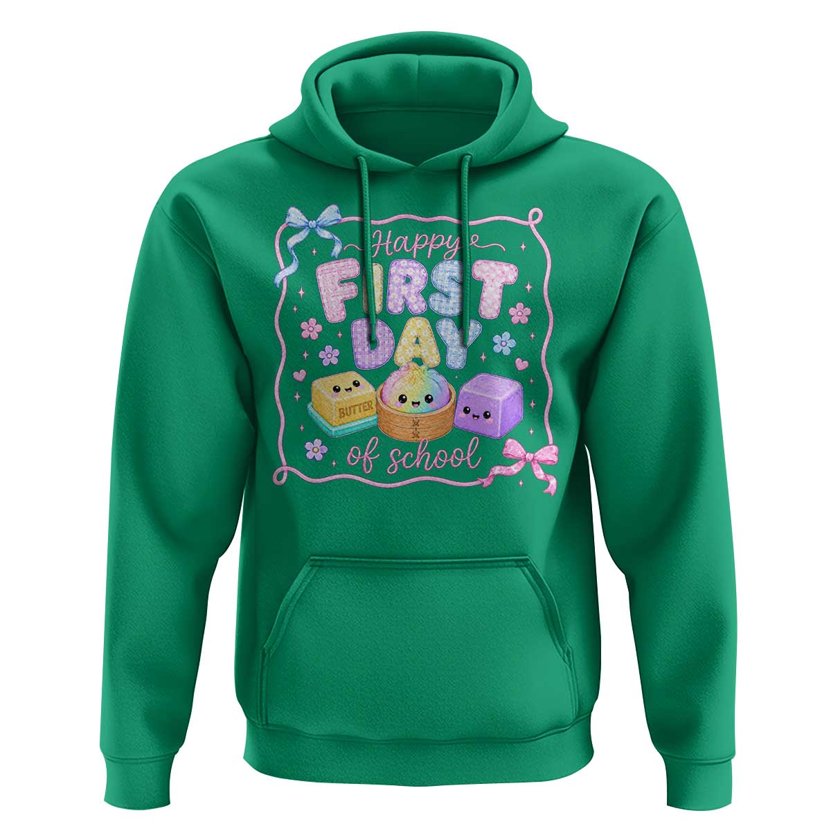 Happy First Day Of School Cute Kawaii Squishy Back To School Graphic Hoodie
