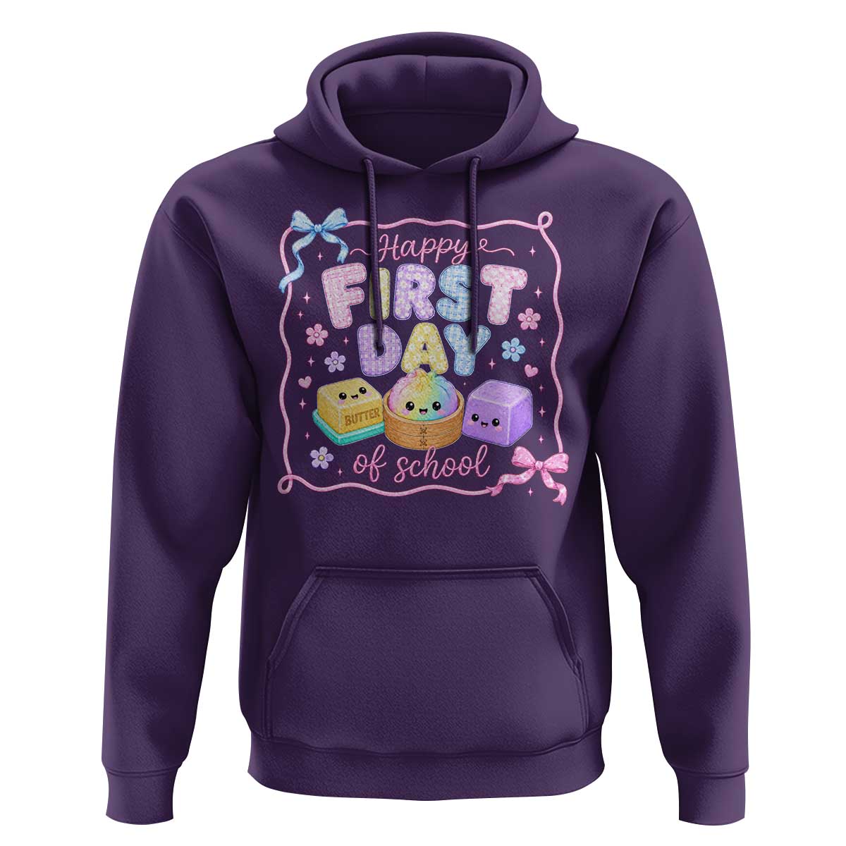 Happy First Day Of School Cute Kawaii Squishy Back To School Graphic Hoodie