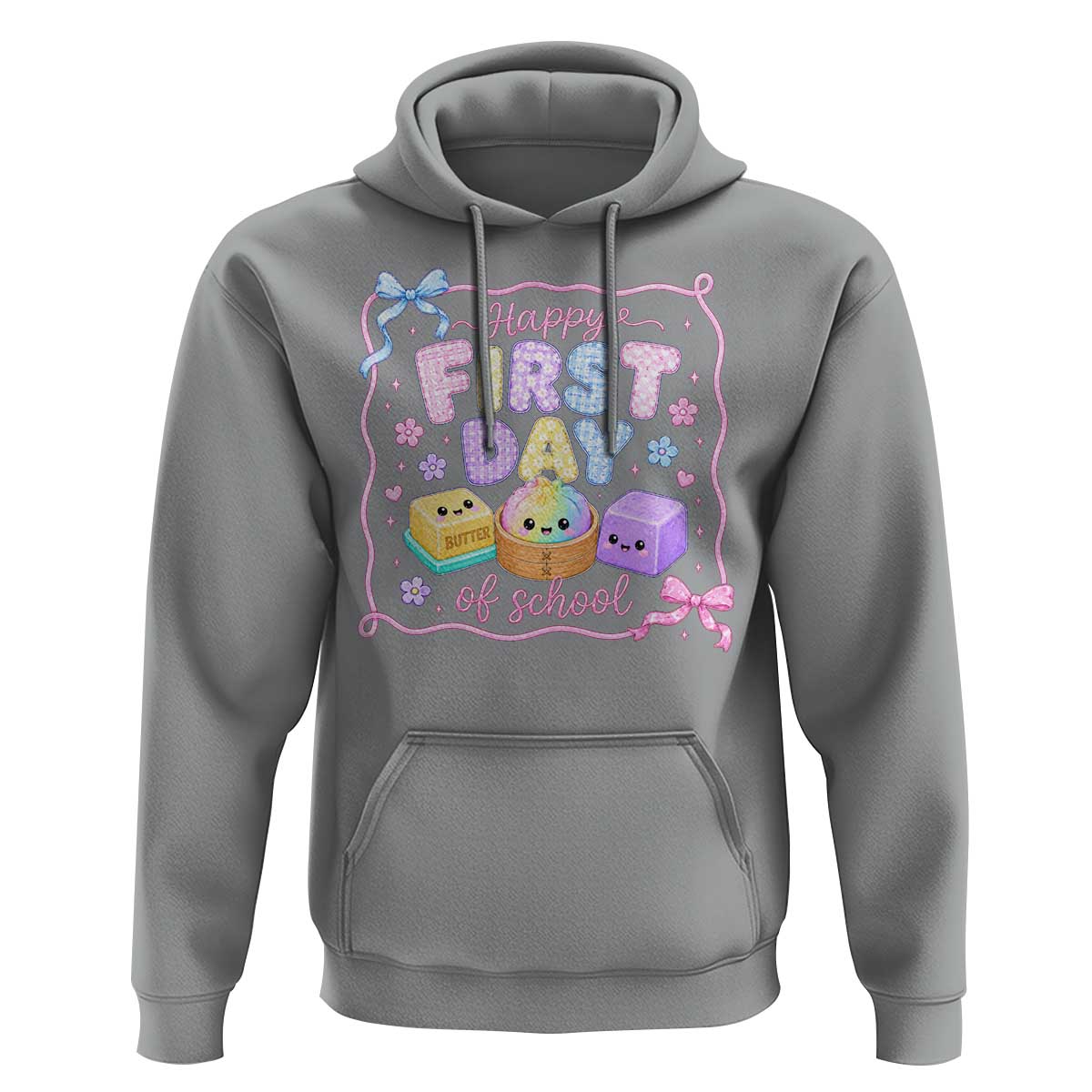 Happy First Day Of School Cute Kawaii Squishy Back To School Graphic Hoodie