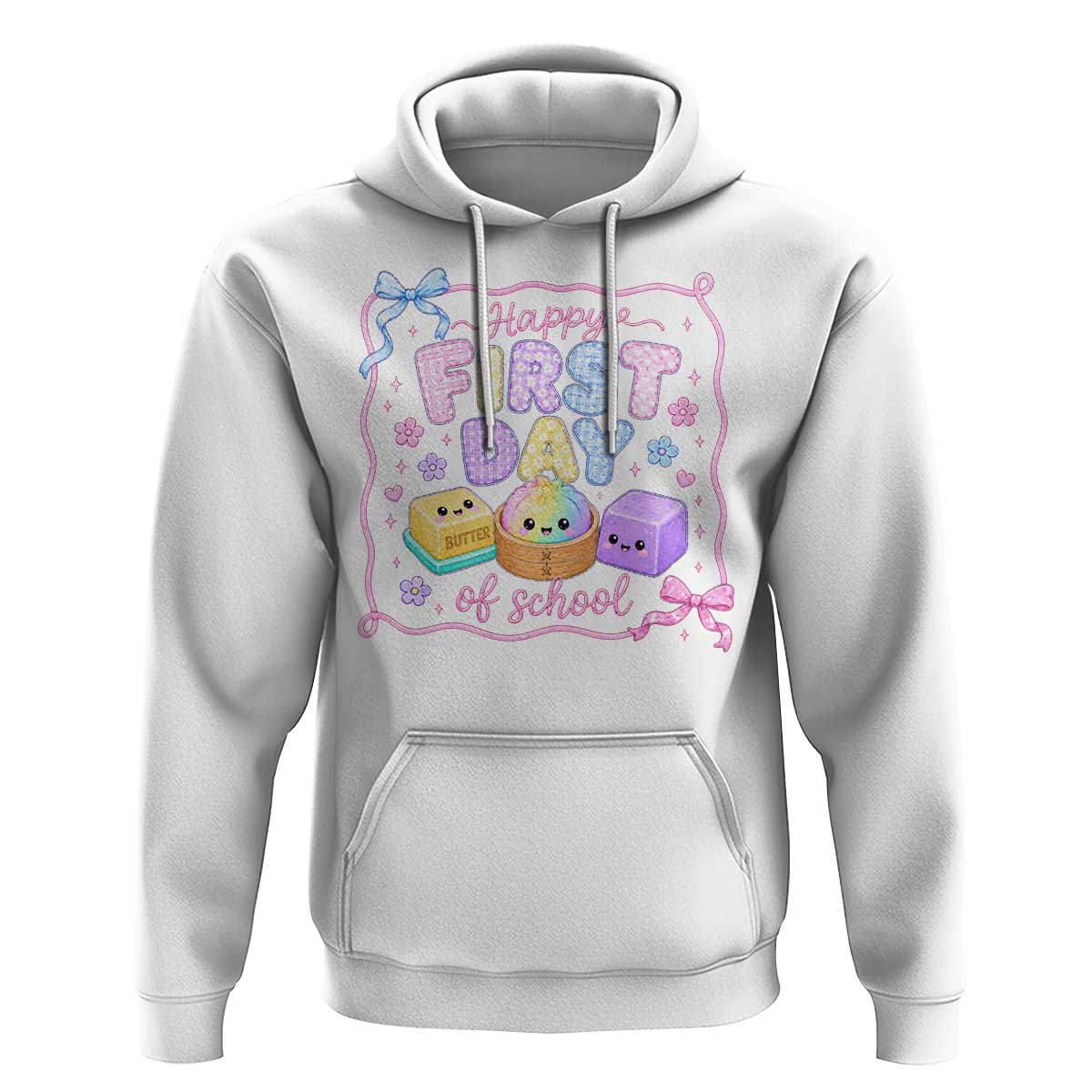 Happy First Day Of School Cute Kawaii Squishy Back To School Graphic Hoodie