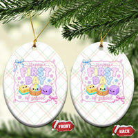 Happy First Day Of School Cute Kawaii Squishy Back To School Graphic Ceramic Ornament
