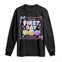 Happy First Day Of School Cute Kawaii Squishy Back To School Graphic Long Sleeve Shirt