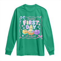 Happy First Day Of School Cute Kawaii Squishy Back To School Graphic Long Sleeve Shirt