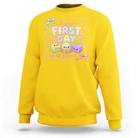 Happy First Day Of School Cute Kawaii Squishy Back To School Graphic Sweatshirt