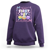 Happy First Day Of School Cute Kawaii Squishy Back To School Graphic Sweatshirt