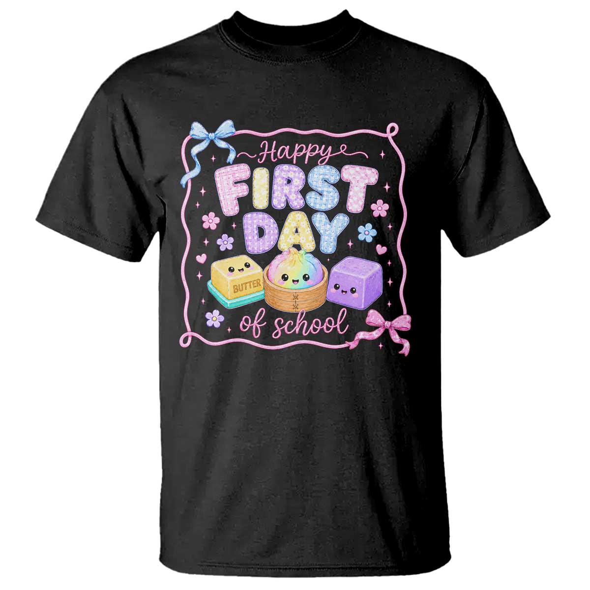 Happy First Day Of School Cute Kawaii Squishy Back To School Graphic T Shirt