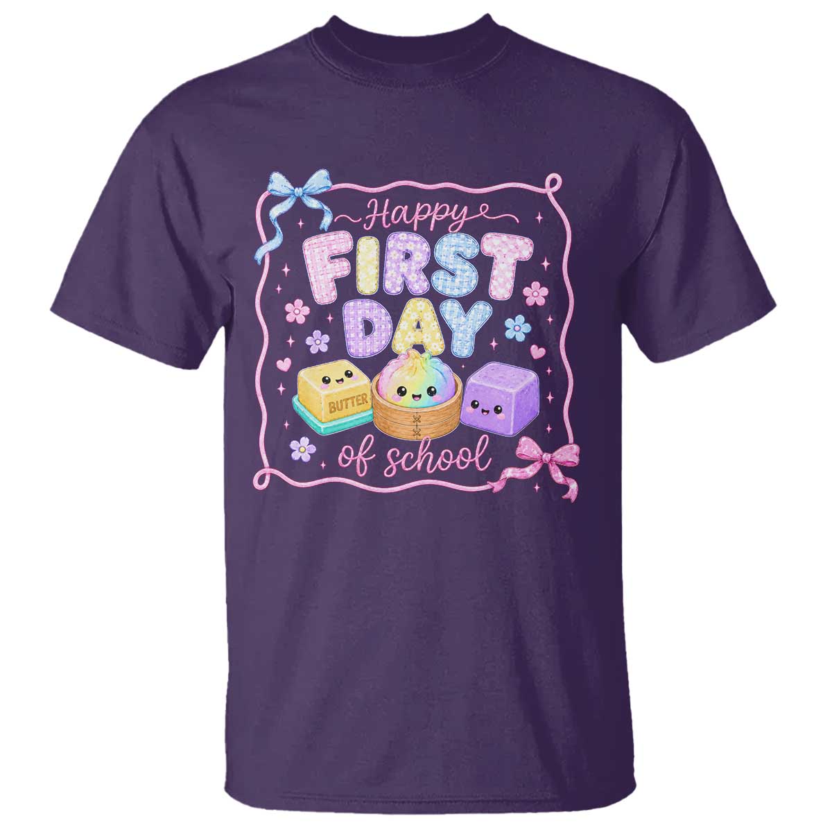 Happy First Day Of School Cute Kawaii Squishy Back To School Graphic T Shirt