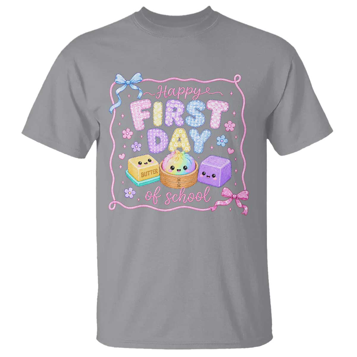 Happy First Day Of School Cute Kawaii Squishy Back To School Graphic T Shirt