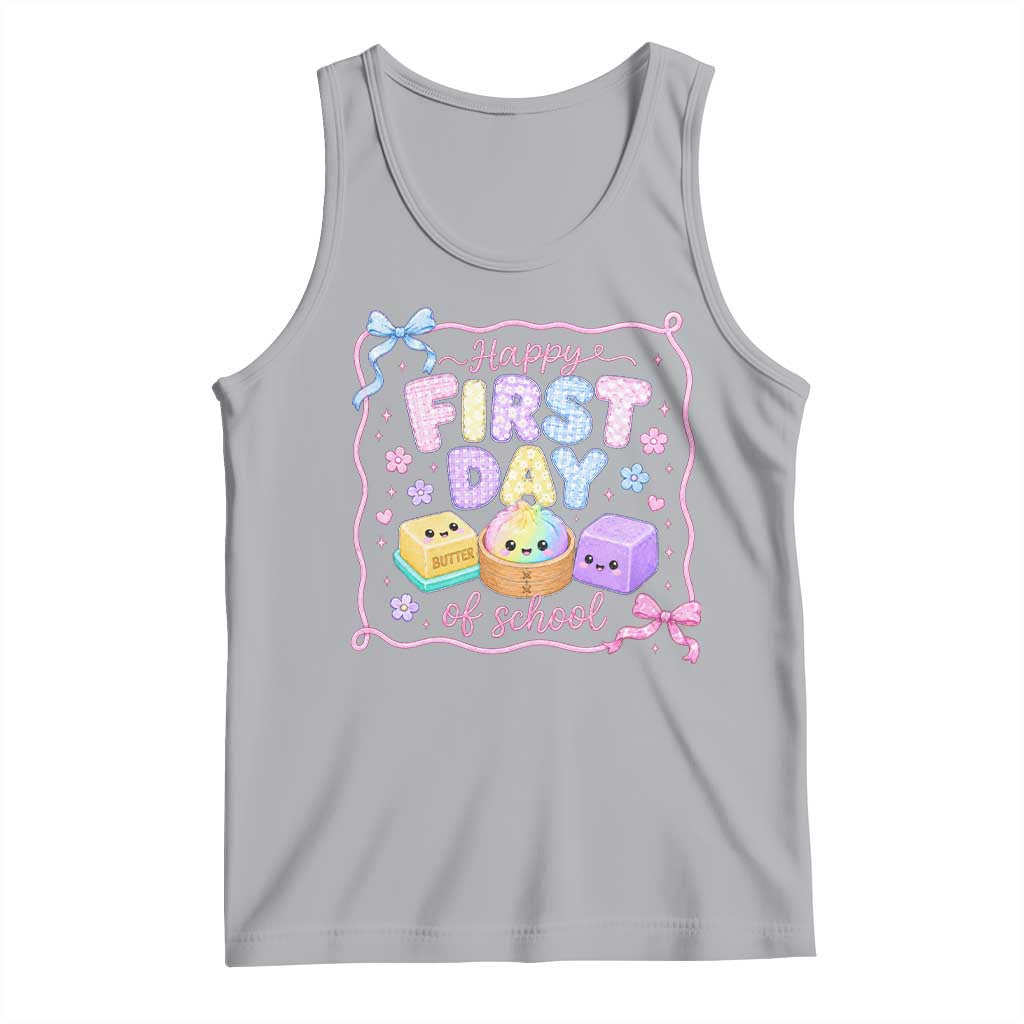 Happy First Day Of School Cute Kawaii Squishy Back To School Graphic Tank Top