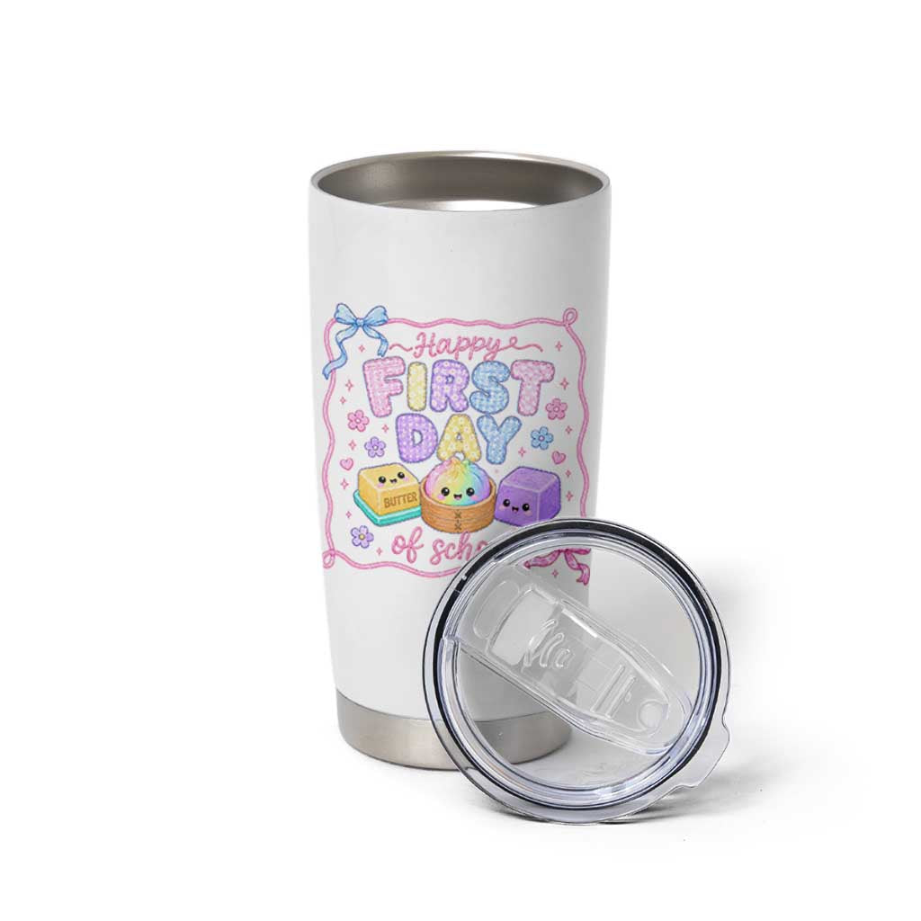 Happy First Day Of School Cute Kawaii Squishy Back To School Graphic Tumbler Cup