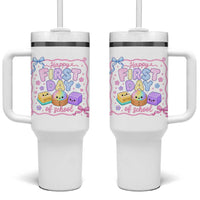 Happy First Day Of School Cute Kawaii Squishy Back To School Graphic Tumbler With Handle