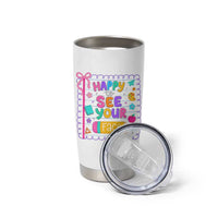 Happy To See Your Face Cute Teacher Back To School Graphic Tumbler Cup