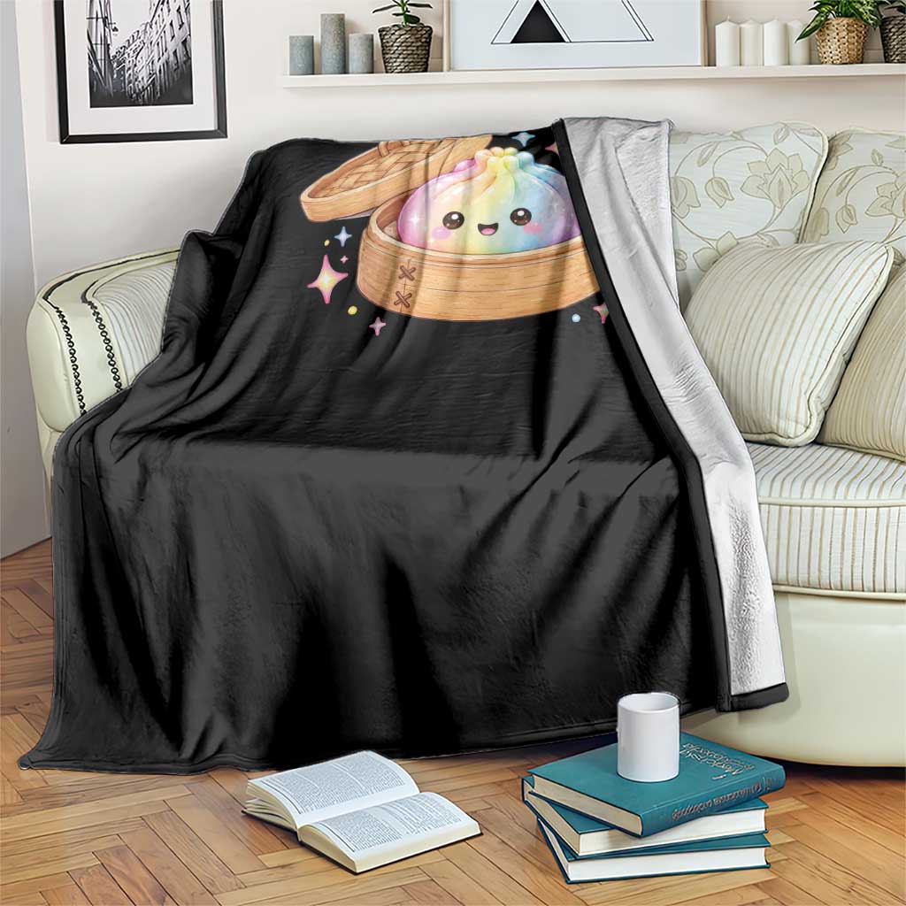 Cute Rainbow Dumpling Squishy Throw Blanket Kawaii Graphic