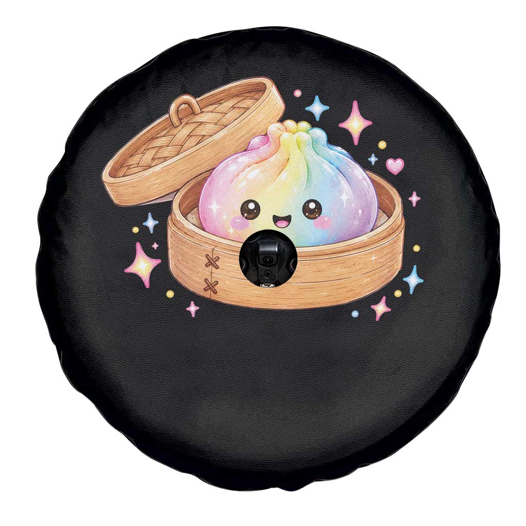 Cute Rainbow Dumpling Squishy Spare Tire Cover Kawaii Graphic