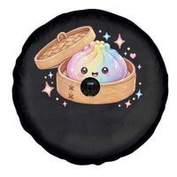Cute Rainbow Dumpling Squishy Spare Tire Cover Kawaii Graphic