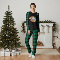 Cute Rainbow Dumpling Squishy Plaid Pajama Set Kawaii Graphic