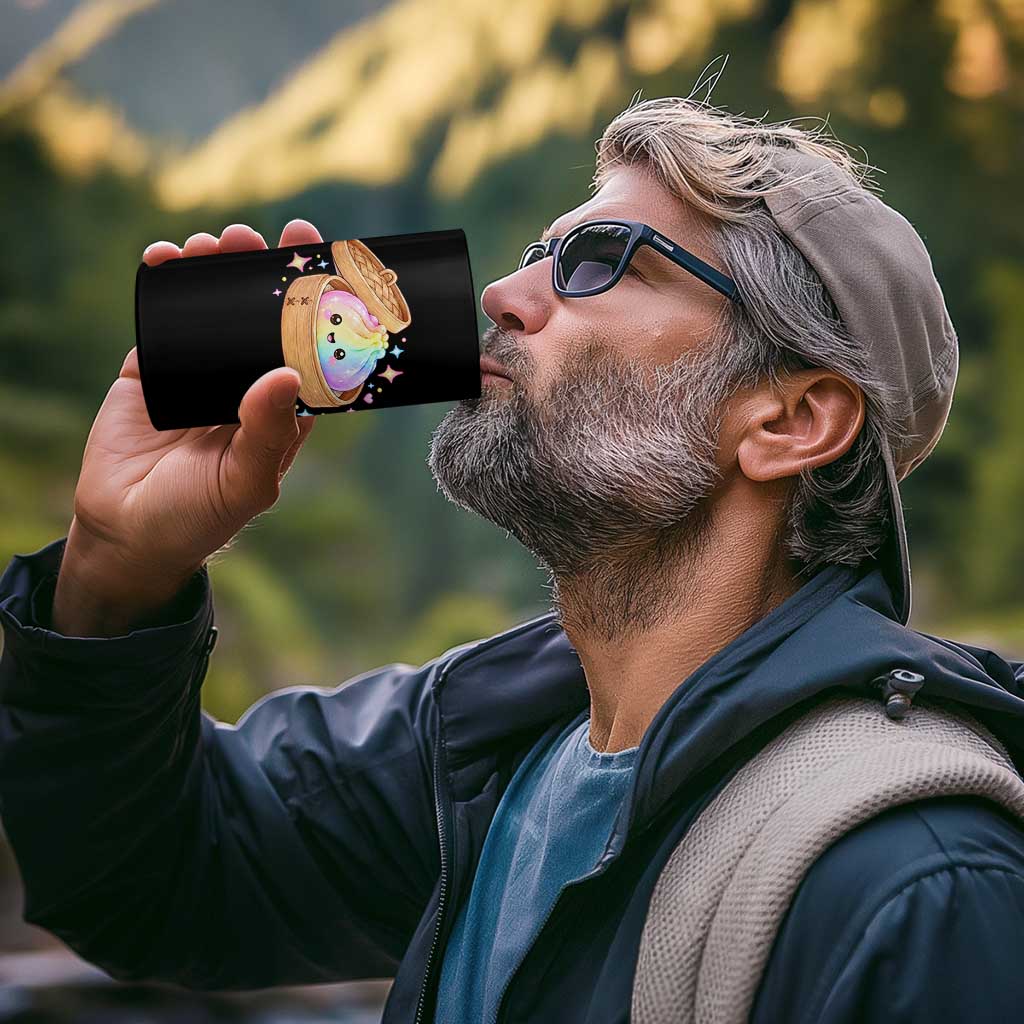 Cute Rainbow Dumpling Squishy 4 in 1 Can Cooler Tumbler Kawaii Graphic
