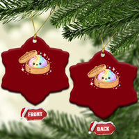 Cute Rainbow Dumpling Squishy Ceramic Ornament Kawaii Graphic