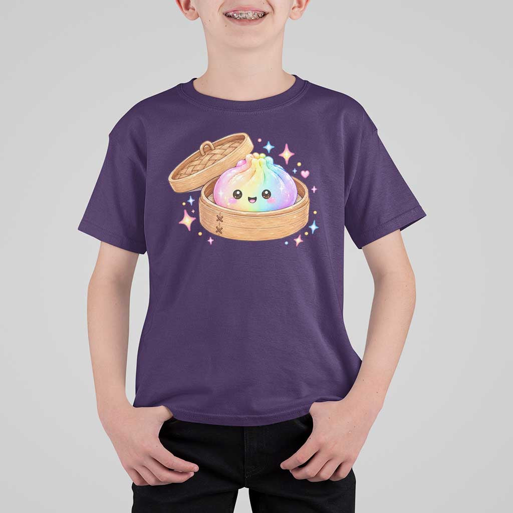 Cute Rainbow Dumpling Squishy T Shirt For Kid Kawaii Graphic