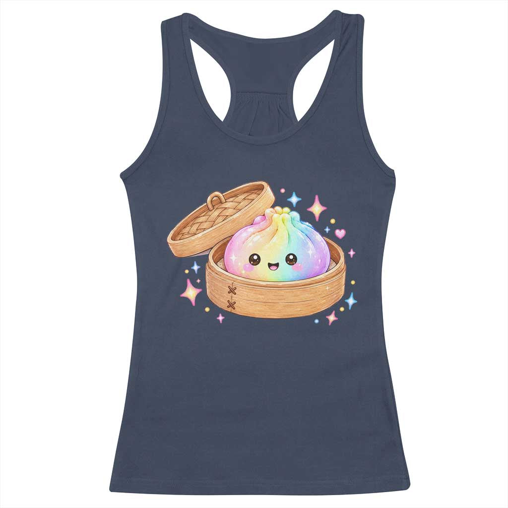 Cute Rainbow Dumpling Squishy Racerback Tank Top Kawaii Graphic
