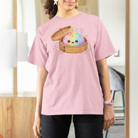 Cute Rainbow Dumpling Squishy T Shirt For Women Kawaii Graphic