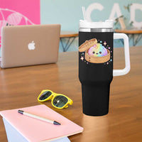 Cute Rainbow Dumpling Squishy Tumbler With Handle Kawaii Graphic